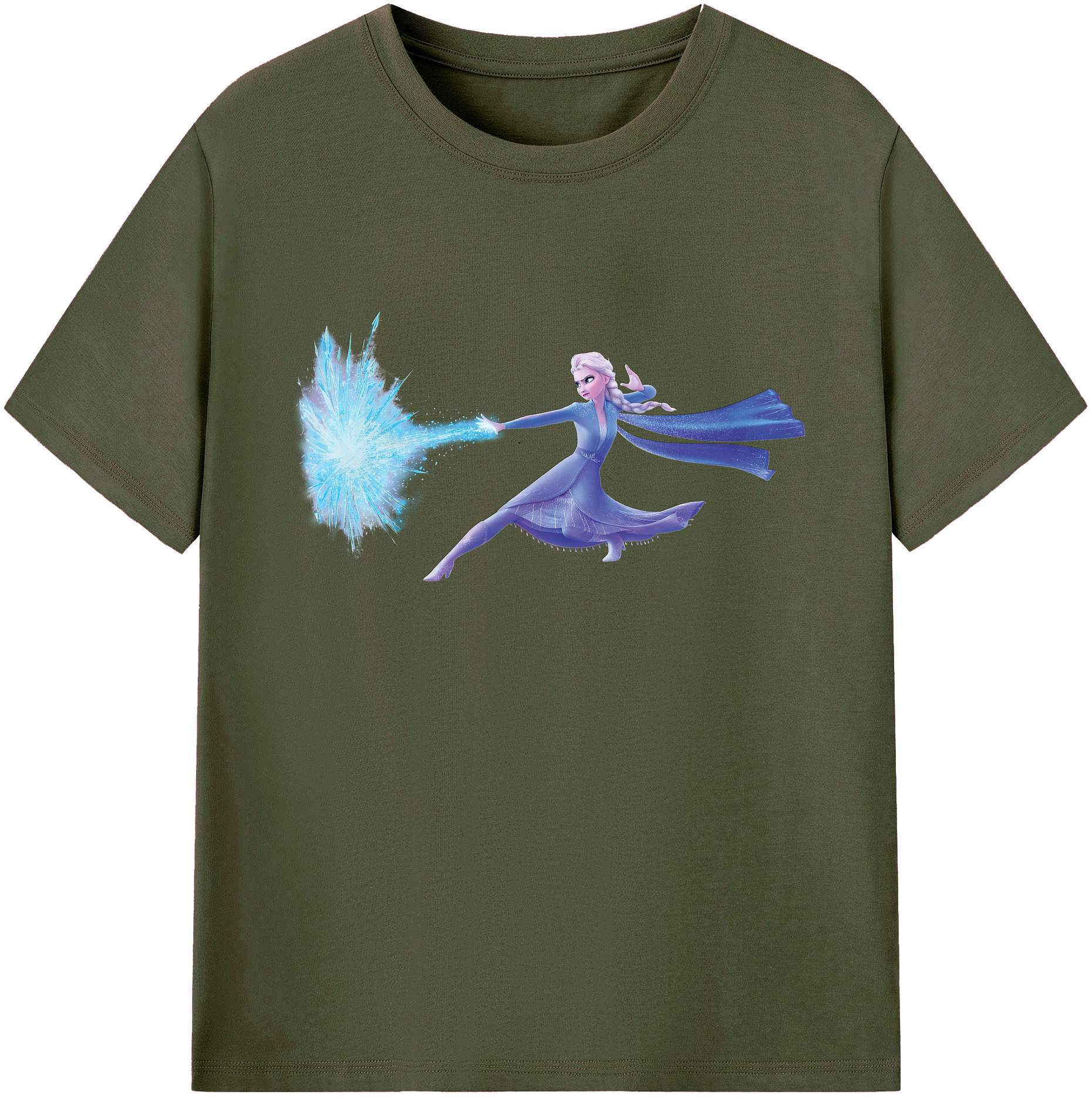 （画像用） アナと雪の女王 アンナ エルサ Frozen Anna Elsa 綿100％ メンズ半袖Tシャツ｜肌触りやわらか＆通気性